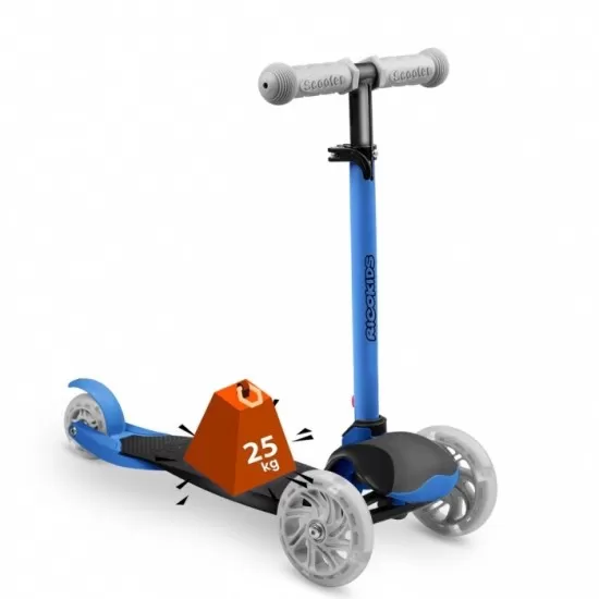 Trotineta cu roti cu LED Ricokids Loco 765106 - Albastru cu negru Trotineta cu roti cu LED Ricokids Loco 765106 - Albastru cu negru
