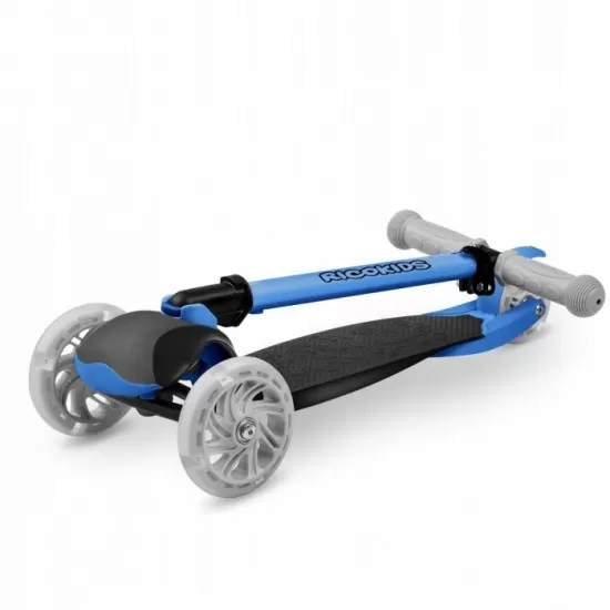 Trotineta cu roti cu LED Ricokids Loco 765106 - Albastru cu negru Trotineta cu roti cu LED Ricokids Loco 765106 - Albastru cu negru