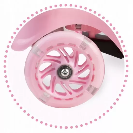 Trotineta cu roti cu LED Ricokids Piko 765001 - Roz