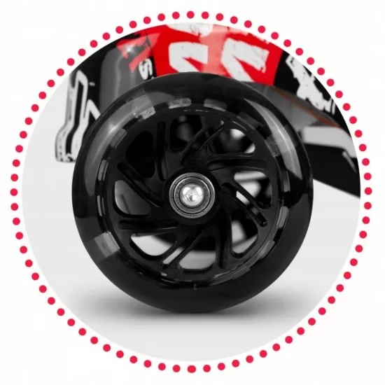 Trotineta cu roti cu LED Ricokids Piko 765010 - Negru - Alb - Rosu Trotineta cu roti cu LED Ricokids Piko 765010 - Negru - Alb - Rosu