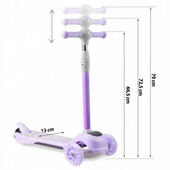 Trotineta cu roti cu LED Ricokids Piko - Violet Trotineta cu roti cu LED Ricokids Piko - Violet