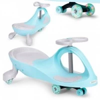 Trotineta gravitationala tip barca cu roti LED Ecotoys YM-SW-1 - Albastru