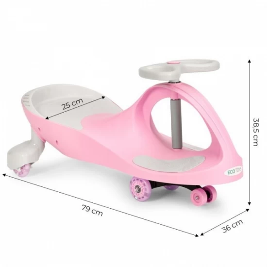 Trotineta gravitationala tip barca cu roti LED Ecotoys YM-SW-1 - Roz Trotineta gravitationala tip barca cu roti LED Ecotoys YM-SW-1 - Roz