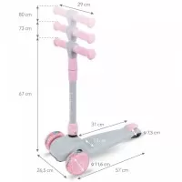 Trotineta Kidwell JAX - Gray Pink