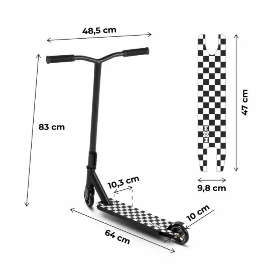 Trotineta pentru cascadorii WXM WRS-AT1 - Black White Trotineta pentru cascadorii WXM WRS-AT1 - Black White