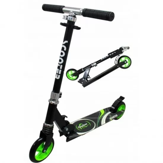 Trotineta pliabila cu roti de 145 mm R-Sport H7 - Negru - Verde Trotineta pliabila cu roti de 145 mm R-Sport H7 - Negru - Verde