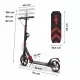 Trotineta pliabila de oras cu frana pe maner WXM RST-A02 - Red Trotineta pliabila de oras cu frana pe maner WXM RST-A02 - Red