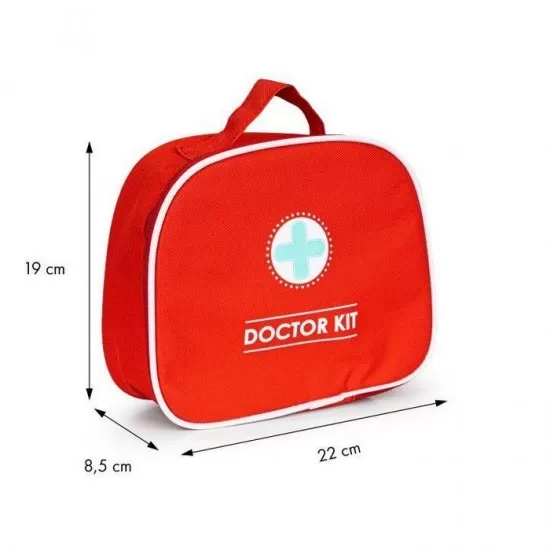 Trusa medicala cu 9 elemente din lemn Ecotoys