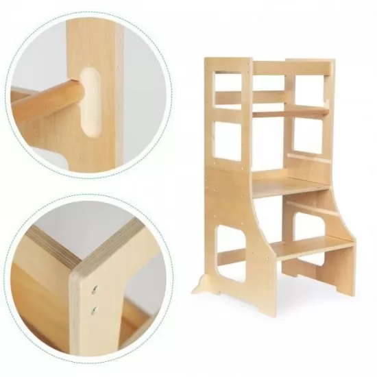 Turn de invatare ajustabil din lemn Ecotoys ESC-W-070A Turn de invatare ajustabil din lemn Ecotoys ESC-W-070A