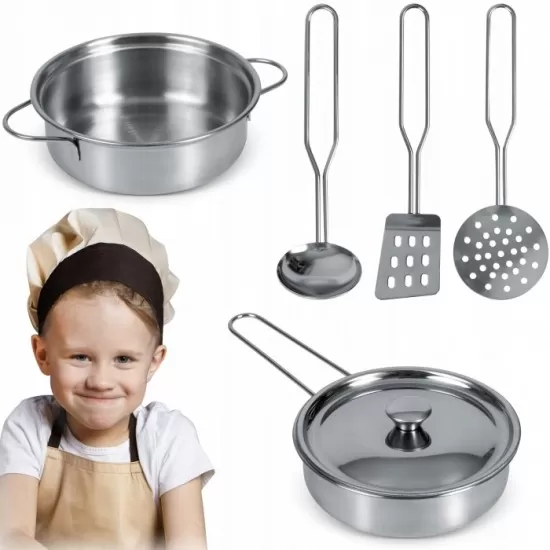 Set de joaca ustensile de bucatarie pentru copii 5 piese Ricokids Set de joaca ustensile de bucatarie pentru copii 5 piese Ricokids