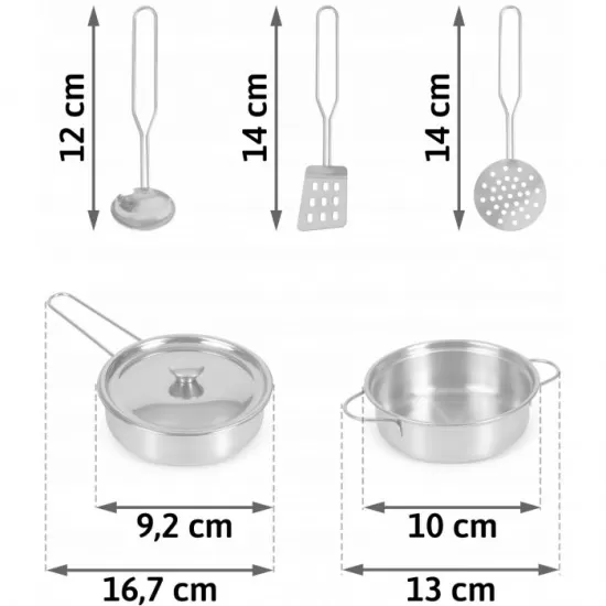 Set de joaca ustensile de bucatarie pentru copii 5 piese Ricokids Set de joaca ustensile de bucatarie pentru copii 5 piese Ricokids
