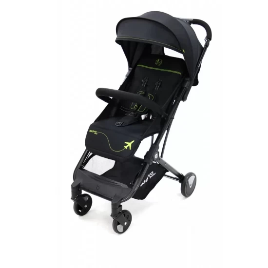 Carucior Asalvo sport, modul Troller-transport pe avion negru-verde Carucior Asalvo sport, modul Troller-transport pe avion negru-verde