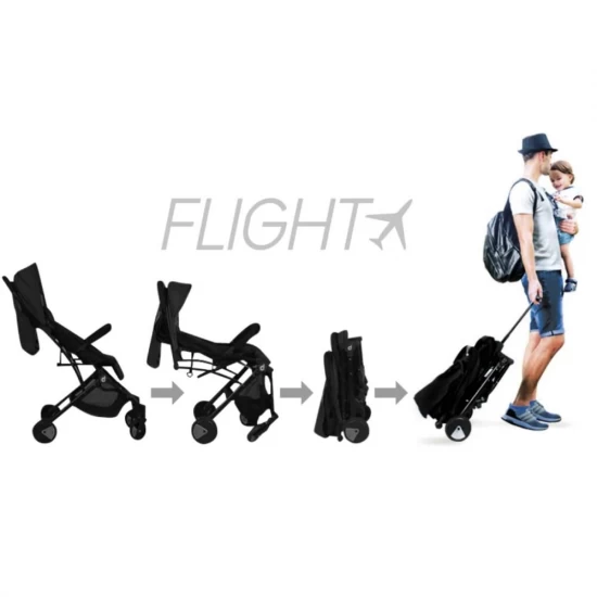Carucior Asalvo sport, modul Troller-transport pe avion negru-verde Carucior Asalvo sport, modul Troller-transport pe avion negru-verde