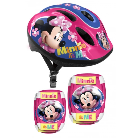 Set casca, cotiere si genunchiere Minnie Stamp Set casca, cotiere si genunchiere Minnie Stamp
