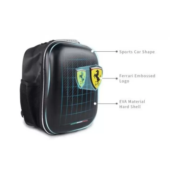 Ghiozdan Ferrari design 3D, culoare neagra Ghiozdan Ferrari design 3D, culoare neagra