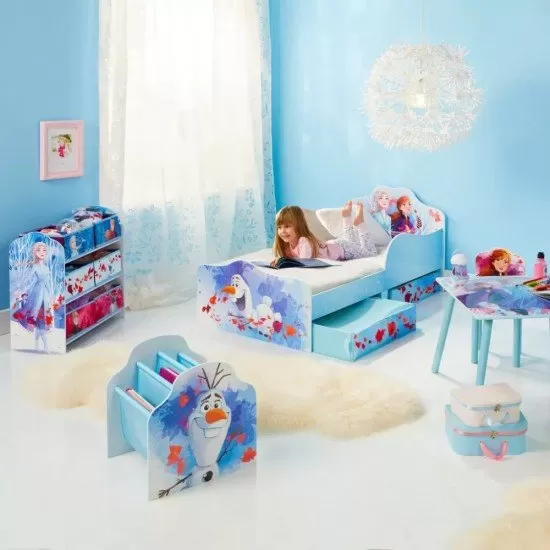 Pat pentru copii Disney Frozen MDF cu spatiu depozitare