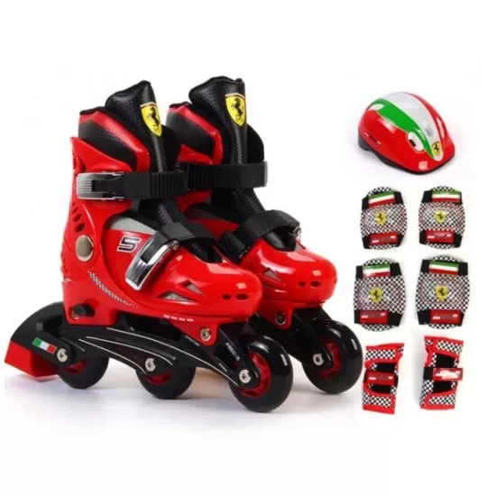 Role Ferarri masura 29 - 32 rosii cu set protectie Role Ferarri masura 29 - 32 rosii cu set protectie