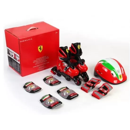 Role Ferarri masura 29 - 32 rosii cu set protectie Role Ferarri masura 29 - 32 rosii cu set protectie