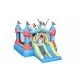 Spatiu de joaca gonflabil castel cu tobogan dublu Spatiu de joaca gonflabil castel cu tobogan dublu