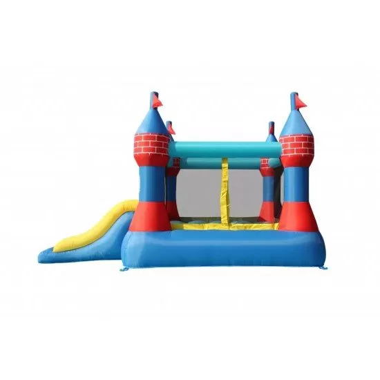 Spatiu de joaca gonflabil castel cu tobogan dublu Spatiu de joaca gonflabil castel cu tobogan dublu