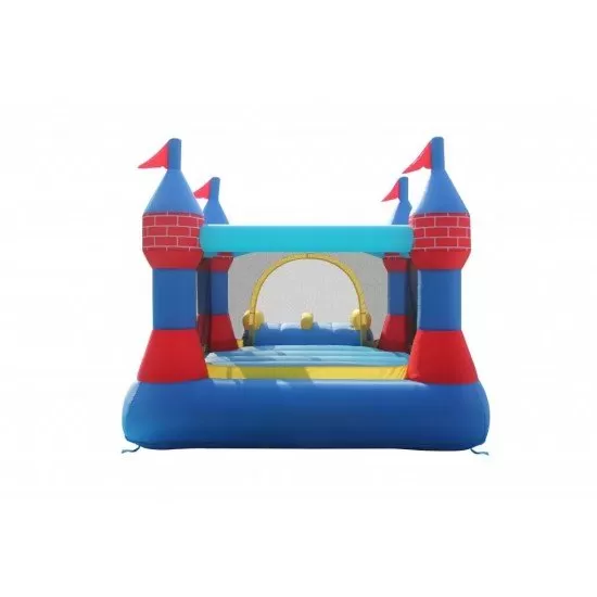 Spatiu de joaca gonflabil castel cu tobogan dublu Spatiu de joaca gonflabil castel cu tobogan dublu