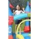 Spatiu de joaca gonflabil castel cu tobogan dublu Spatiu de joaca gonflabil castel cu tobogan dublu
