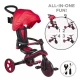Tricicleta Globber Explorer 4 in 1 pliabila, culoare rosie Tricicleta Globber Explorer 4 in 1 pliabila, culoare rosie