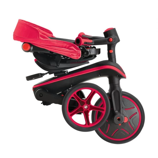 Tricicleta Globber Explorer 4 in 1 pliabila, culoare rosie Tricicleta Globber Explorer 4 in 1 pliabila, culoare rosie