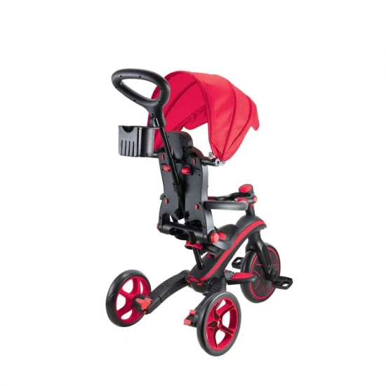 Tricicleta Globber Explorer 4 in 1 pliabila, culoare rosie Tricicleta Globber Explorer 4 in 1 pliabila, culoare rosie