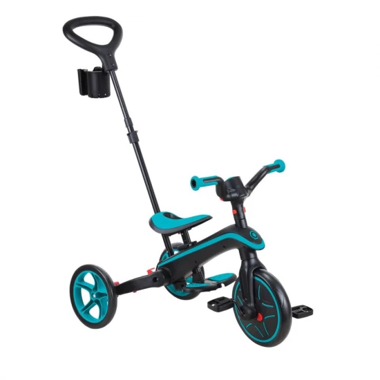 Tricicleta Globber Explorer 4 in 1 pliabila, culoare turquoise