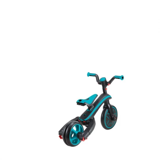 Tricicleta Globber Explorer 4 in 1 pliabila, culoare turquoise