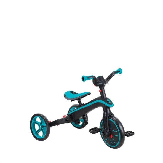 Tricicleta Globber Explorer 4 in 1 pliabila, culoare turquoise
