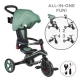 Tricicleta Globber Explorer 4 in 1 pliabila, culoare verde pal Tricicleta Globber Explorer 4 in 1 pliabila, culoare verde pal
