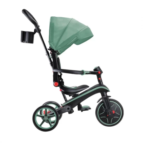 Tricicleta Globber Explorer 4 in 1 pliabila, culoare verde pal Tricicleta Globber Explorer 4 in 1 pliabila, culoare verde pal