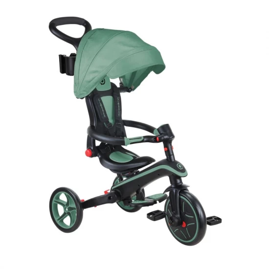 Tricicleta Globber Explorer 4 in 1 pliabila, culoare verde pal Tricicleta Globber Explorer 4 in 1 pliabila, culoare verde pal