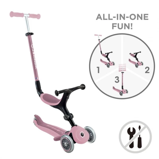 Trotineta Globber Go-Up 4 in 1 Active Ecologic roz pal Trotineta Globber Go-Up 4 in 1 Active Ecologic roz pal