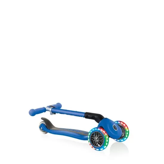 Trotineta Globber Junior pliabila cu lumini culoare albastra Trotineta Globber Junior pliabila cu lumini culoare albastra