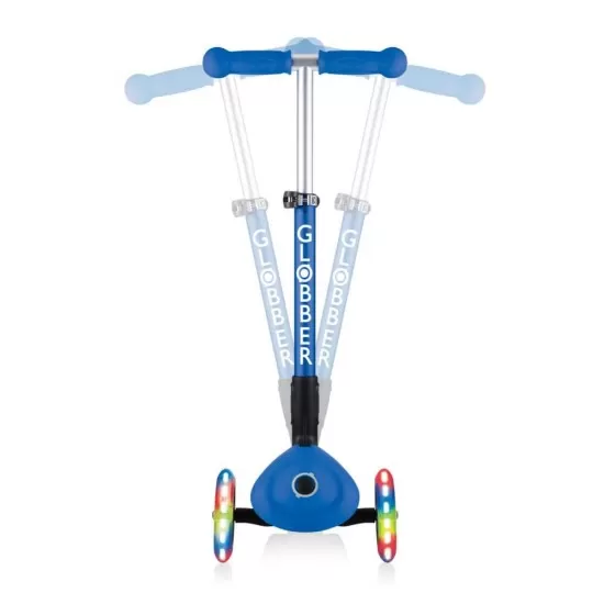 Trotineta Globber Junior pliabila cu lumini culoare albastra Trotineta Globber Junior pliabila cu lumini culoare albastra