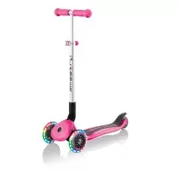 Trotineta Globber Primo cu lumini, pliabila, culoare roz