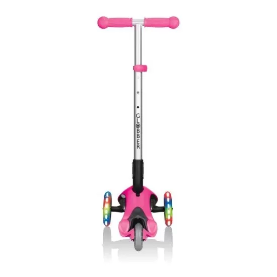 Trotineta Globber Primo cu lumini, pliabila, culoare roz Trotineta Globber Primo cu lumini, pliabila, culoare roz