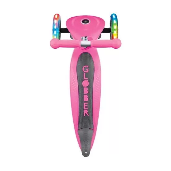 Trotineta Globber Primo cu lumini, pliabila, culoare roz Trotineta Globber Primo cu lumini, pliabila, culoare roz