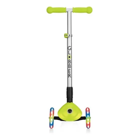 Trotineta Globber Primo cu lumini, pliabila, culoare verde Trotineta Globber Primo cu lumini, pliabila, culoare verde