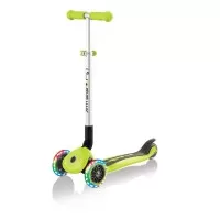 Trotineta Globber Primo cu lumini, pliabila, culoare verde