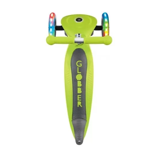 Trotineta Globber Primo cu lumini, pliabila, culoare verde Trotineta Globber Primo cu lumini, pliabila, culoare verde