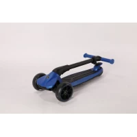 Trotineta Lamborghini, 3 roti, cadru aluminiu, albastra, roti LED