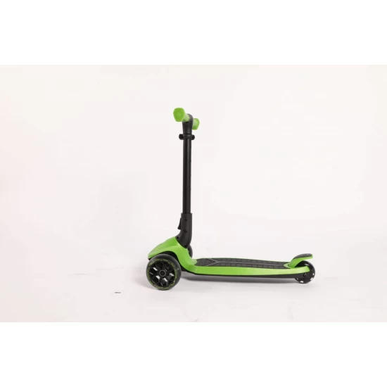 Trotineta Lamborghini, 3 roti, cadru aluminiu, verde, roti LED