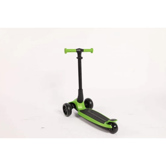 Trotineta Lamborghini, 3 roti, cadru aluminiu, verde, roti LED