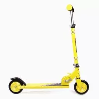 Trotineta pliabila Ferrari pentru copii cu roti 120 mm, galbena