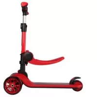 Trotineta pliabila Ferrari Twist rosie cu scaun