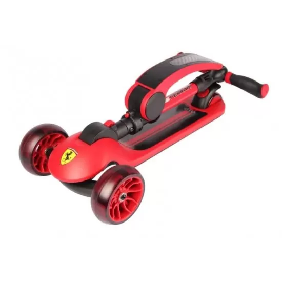 Trotineta pliabila Ferrari Twist rosie cu scaun Trotineta pliabila Ferrari Twist rosie cu scaun